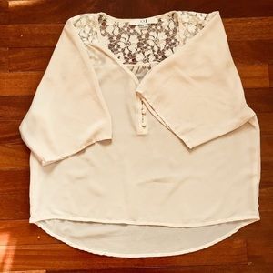 Lacey Cream Top